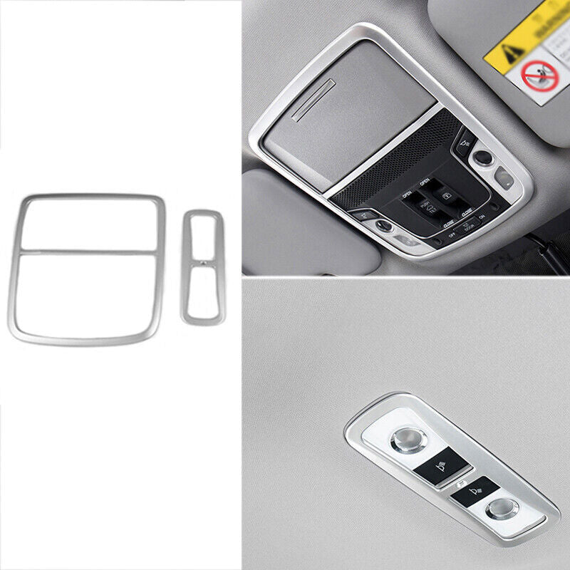 Fit for Honda CRV CR-V 2017-2021 ABS Silver Front&Rear Reading Light Cover Trim n