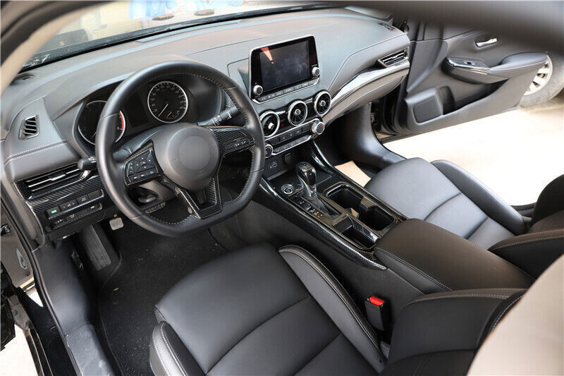 Carbon Color Inner Door Handle Bowl Cover Trims For Outlander 2022-23 v