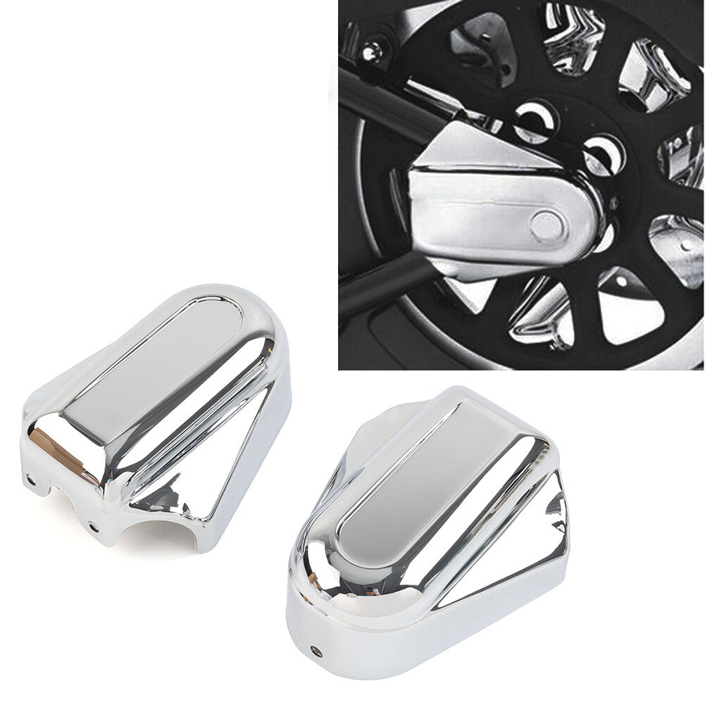 Chrome Bar Shield Rear Axle Cover Swingarm Cap Fit for Harley Softail FLSTC FLSTN Q