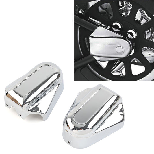 Chrome Bar Shield Rear Axle Cover Swingarm Cap Fit for Harley Softail FLSTC FLSTN Q
