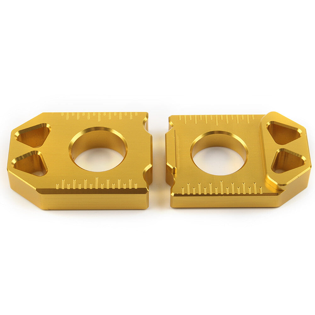 for SUZUKI DRZ400SM 2004-2015 CNC Rear Chain Adjuster Axle Block Gold
