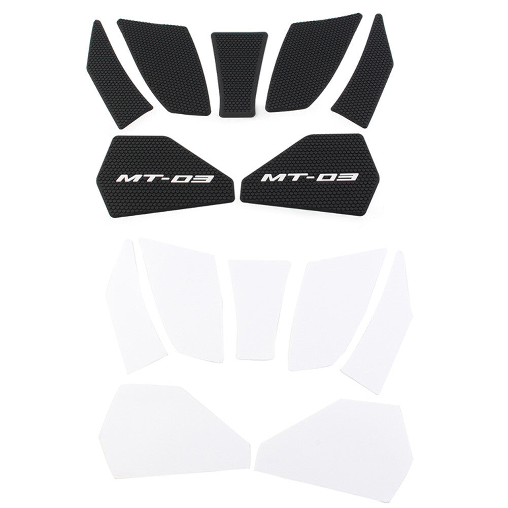 Tank Side Knee Pads Rubber Grips Stickers for YAMAHA MT 03 MT-03 2021+ Black Q