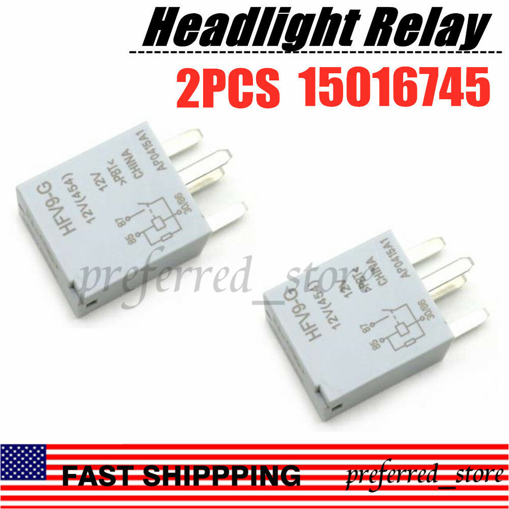 2X 15016745 Headlight Relays for General Motors for Buick for GMC Blazer Fuse Modules Tested in the - v