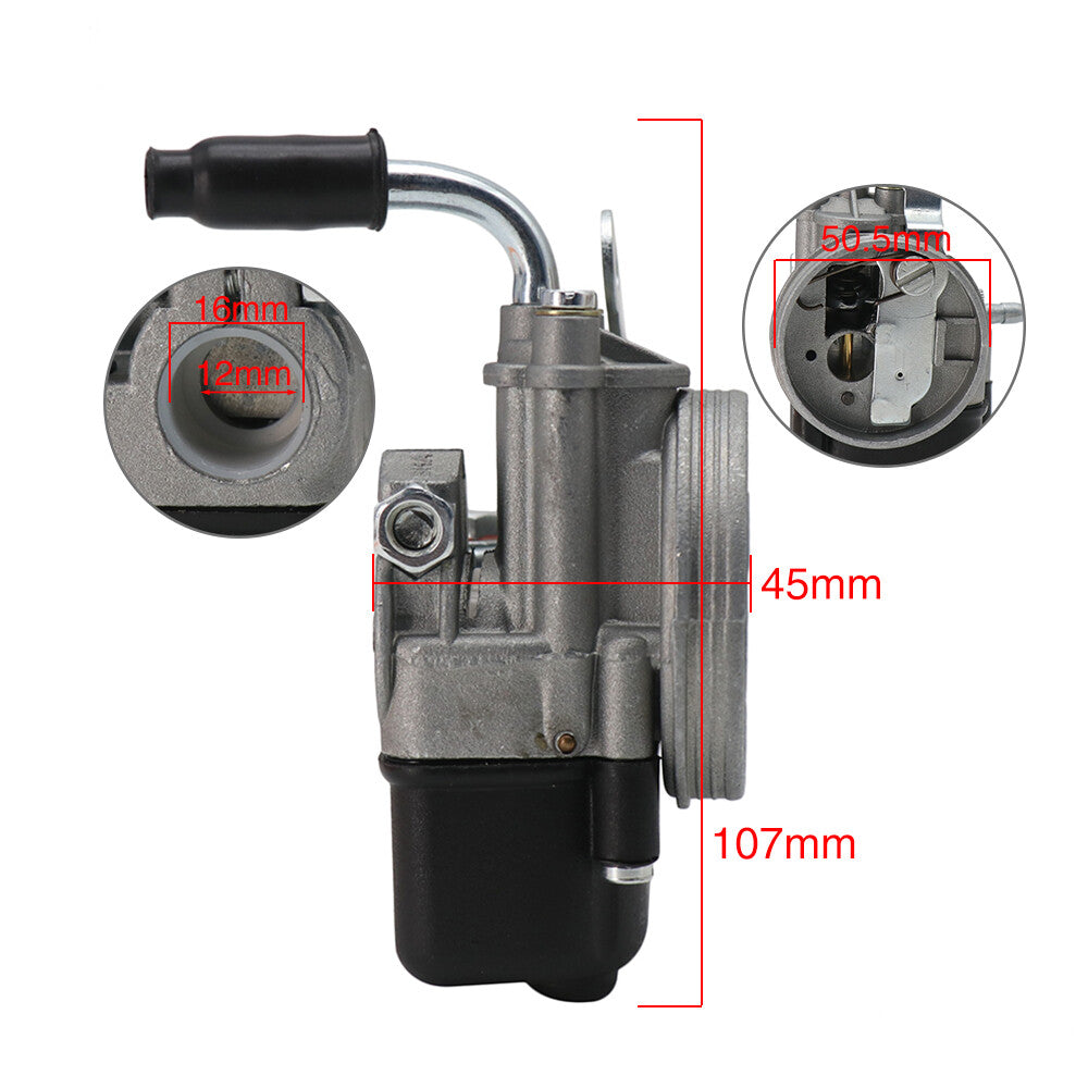 Carburetor SHA 12.12 R2219 12mm For DELLORTO PIAGGIO Scooter Moped Motorcycle Q