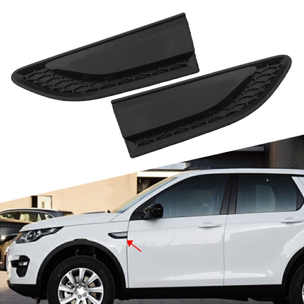 2X Fender Vent Grille Black Louver Fit for Land Rover Discovery Sport 2015-2021