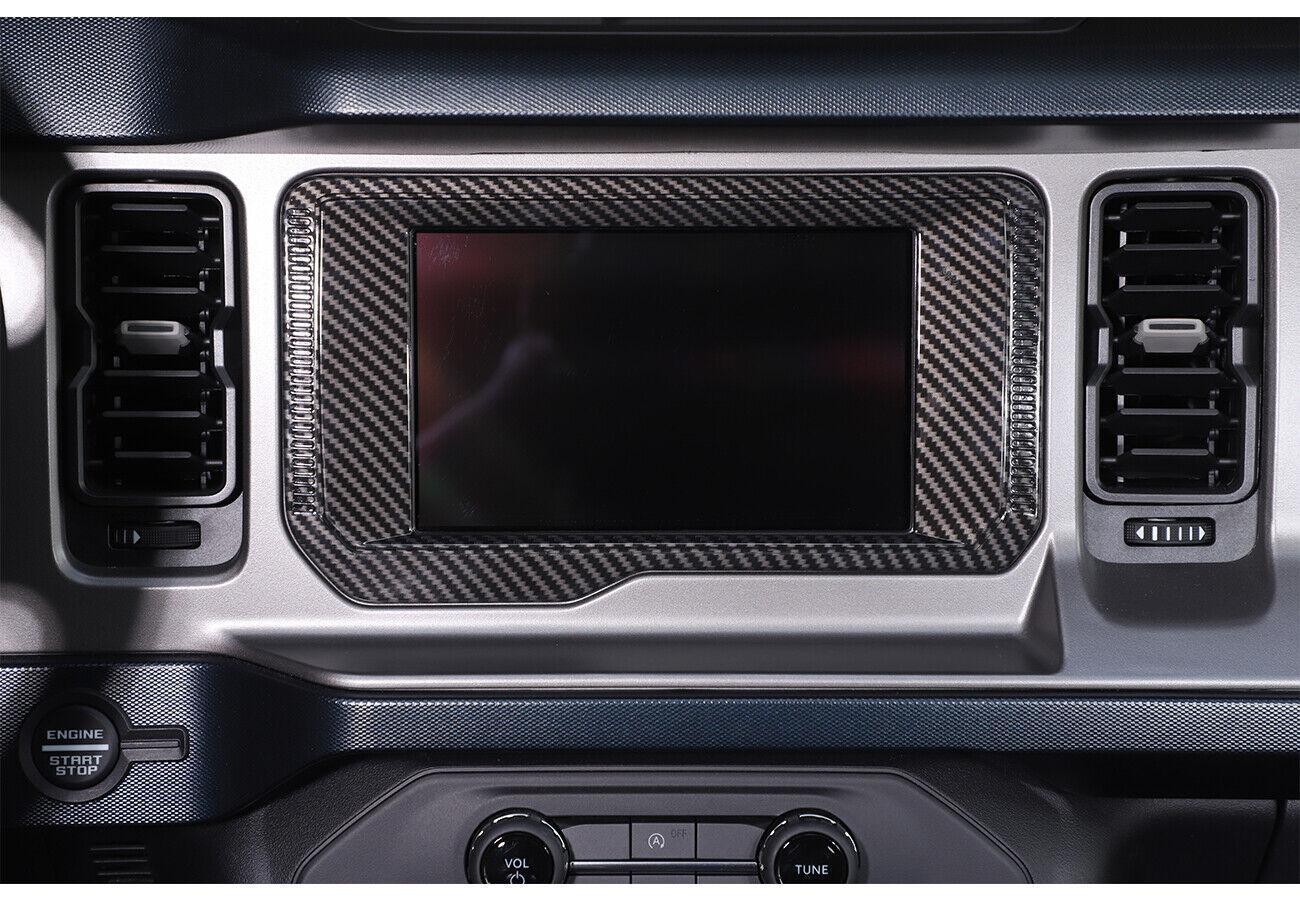 for Ford Bronco 21-2023 Carbon Central Control GPS Screen Frame Trim Accessories