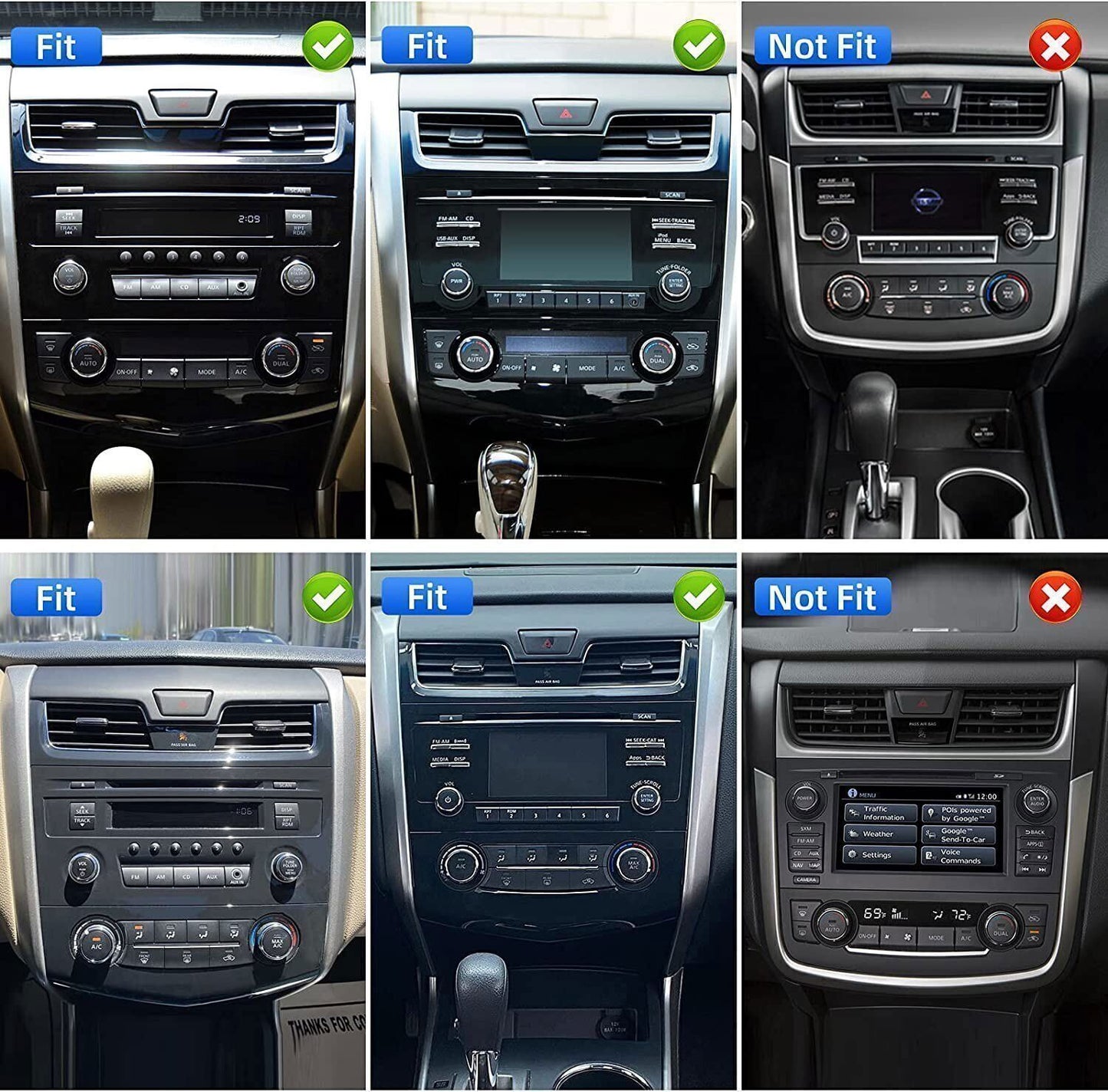For 2013-2018 for Nissan Altima Apple Carplay Car Radio Android GPS FM Stereo DSP SY