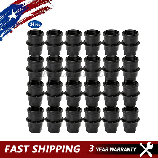 24PCS NEW Black Wheel Nut Cover for Chevrolet for Cadillac for GMC 15767268 12472838 Q