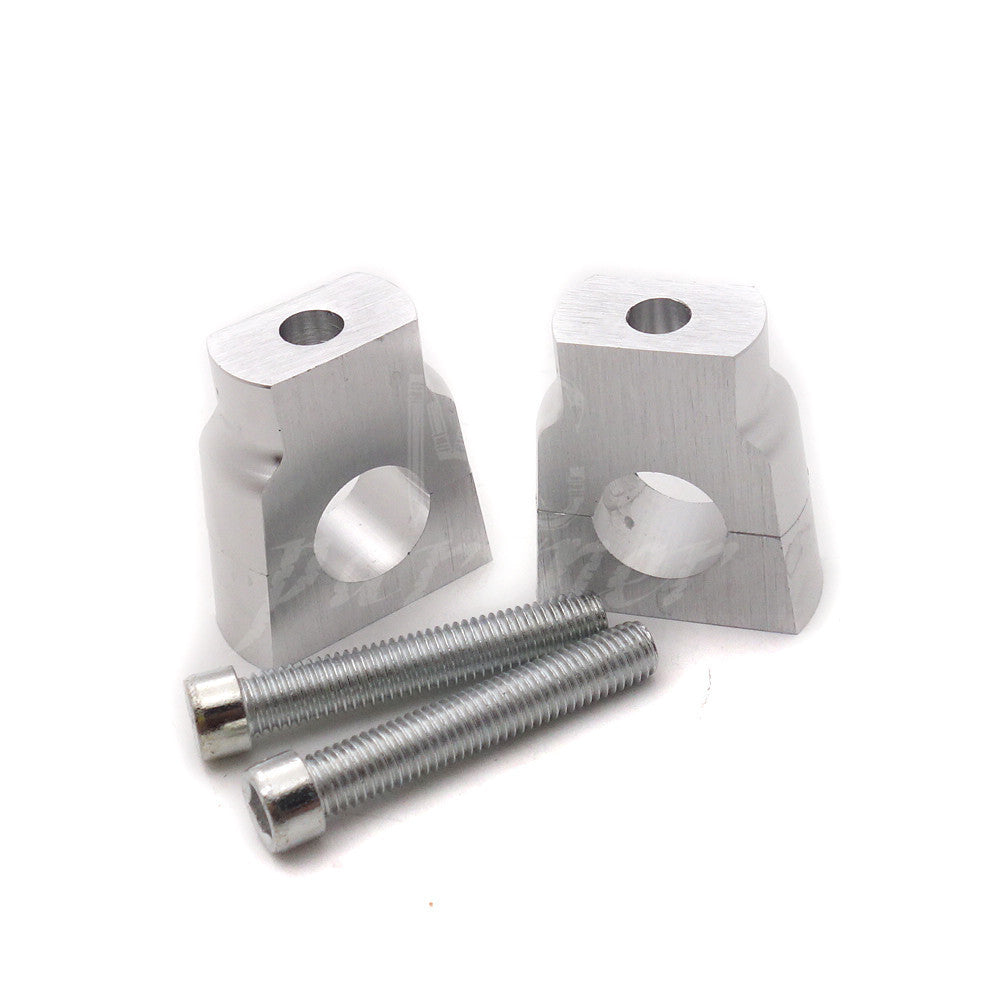 7/8â€?22mm Silver CNC Aluminium Handle Bar Mount Adapter Risers Clamp For ATV Q