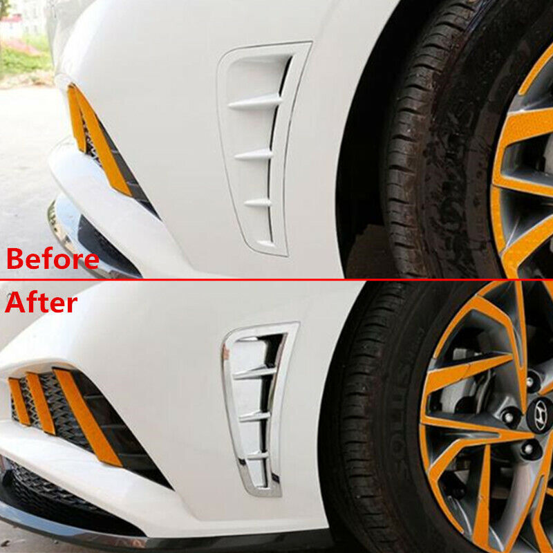 Chrome Side Fender Air Outlet Vent Cover Trim for Hyundai Sonata 2020-2022 2PCS