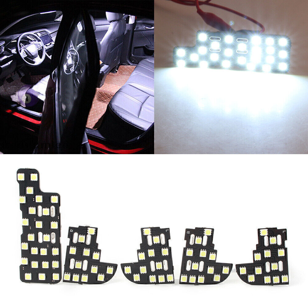 5x Bright White Interior Dome Map Reading Lights Kit ForHonda Odyssey 05-08