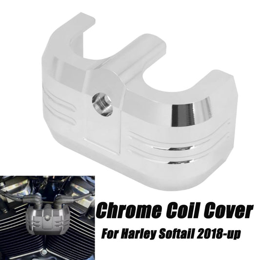 Chrome CNC coil protective sleeve suitable for Harley Softail Breakout Street Fat Bob 2018-2024- n