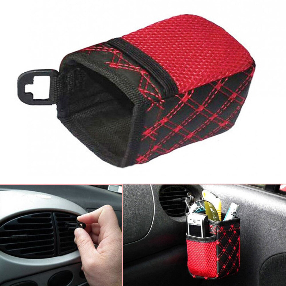 Car vent clip socket phone pocket storage box small item storage bag - n