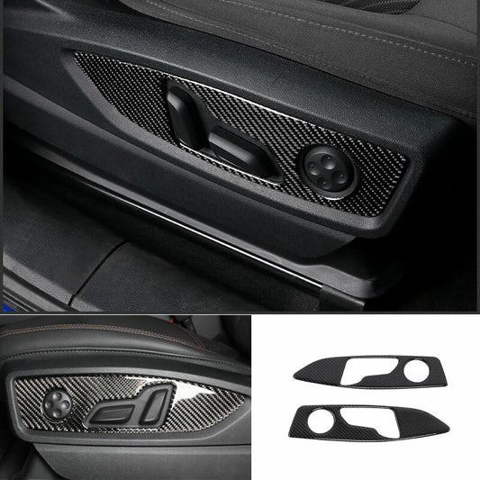 New Real Carbon Fiber for Seat Adjustment Button Panel Trim for Audi Q5 2018-2021