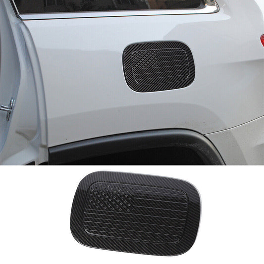 Carbon ABS Fuel Filler Tank Door Gas Cap Cover for Jeep Grand Cherokee 2011-2020 n