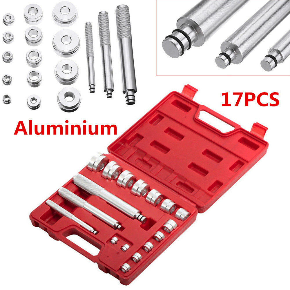17pcs Automotive Aluminum Alloy Wheel Bearing Race Seal Bush Driver Master Tool Kit 10-42mm- n