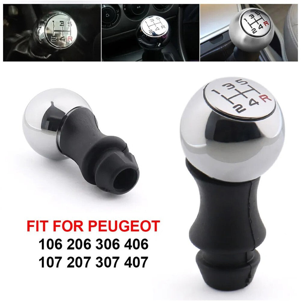5 Speed Black Gear Shift Knob Lever For- for Peugeot 106 206 306 406 107 207 307 407 v