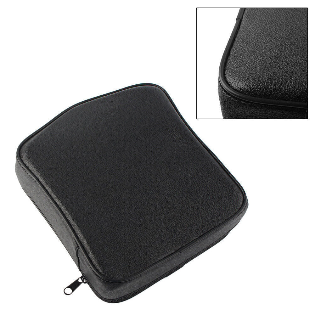 for Honda VTX1300 VTX1800 Black Driver Sissy Bar for Seat Backrest PU Leather Pad