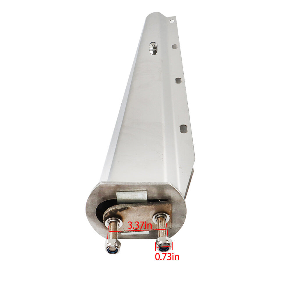 2.5-inch bolts for 30-inch tapered stainless steel straight fender hooks on semi-trucks. n
