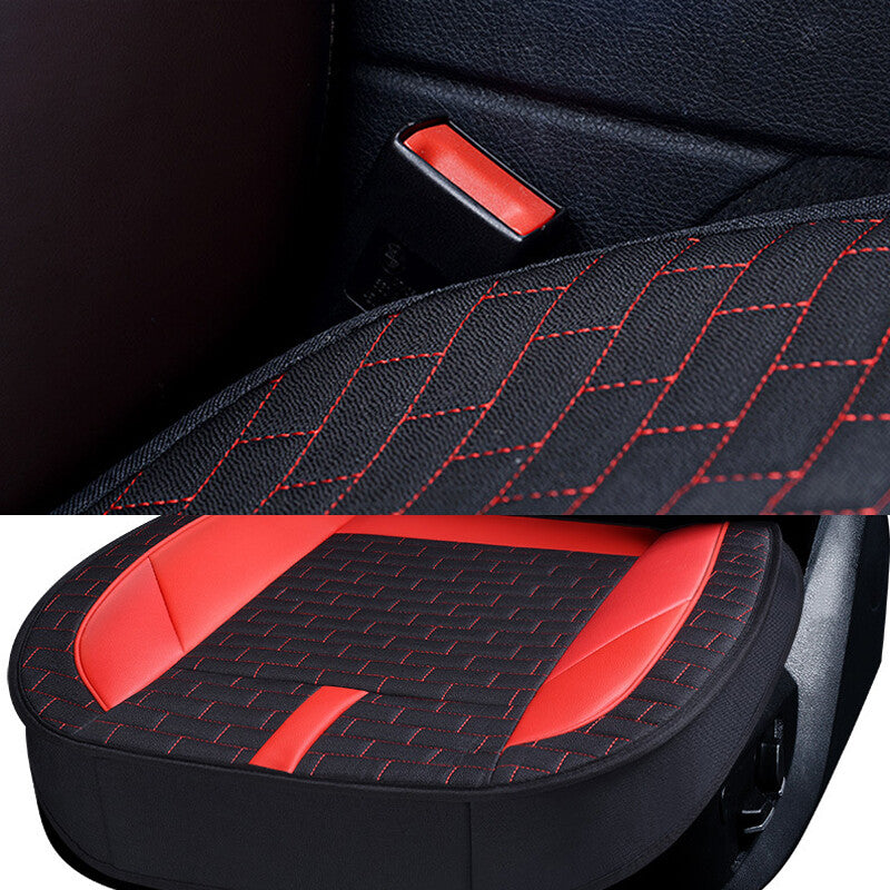 3-Piece Car Interior for Seat Cushion Cover with Full Wrap-Around Protection - Polyurethane Synthetic Leather Cotton n