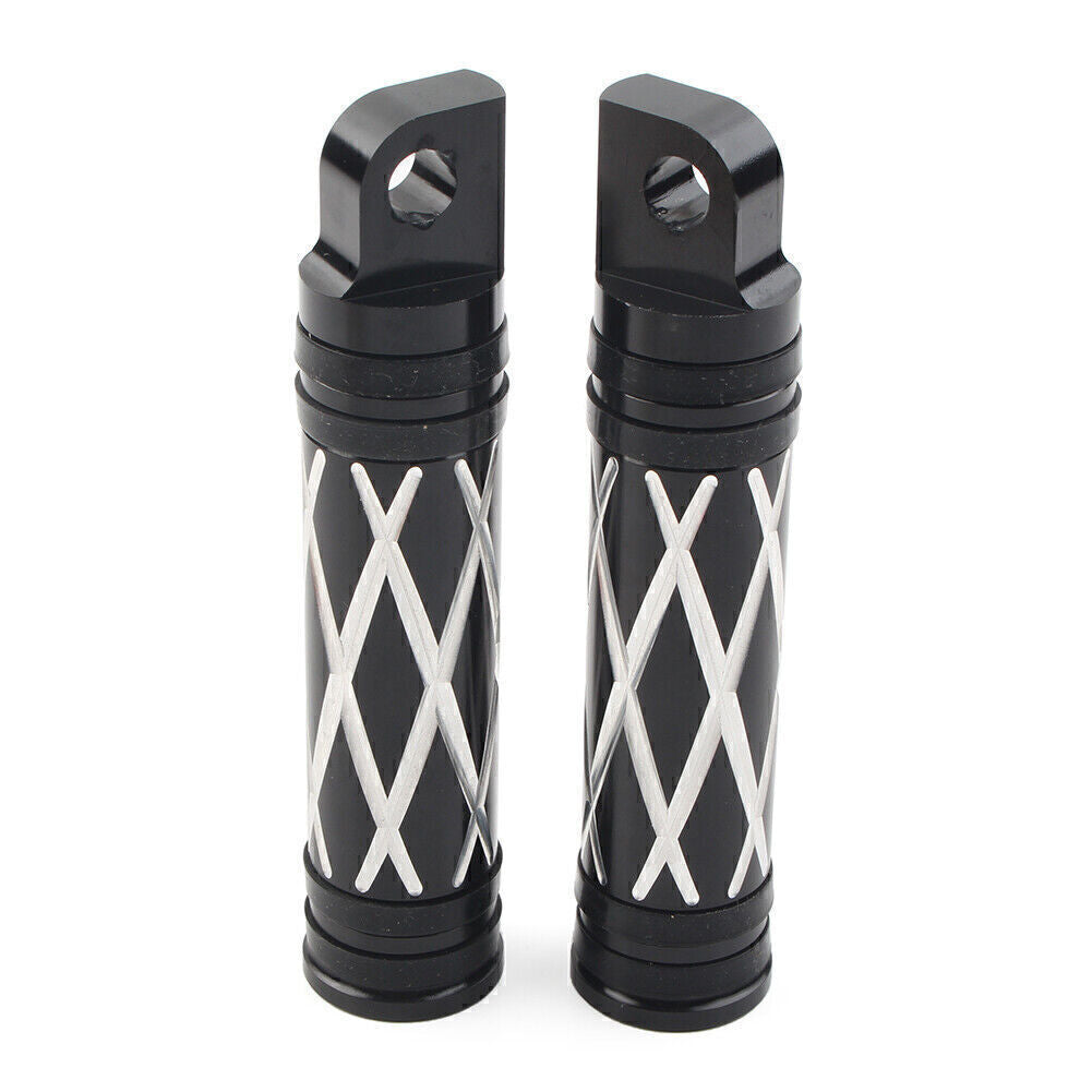 2x Motor Footrest Foot Peg Fit for Harley Sportster XL 1200 883 48 SuperLow Black