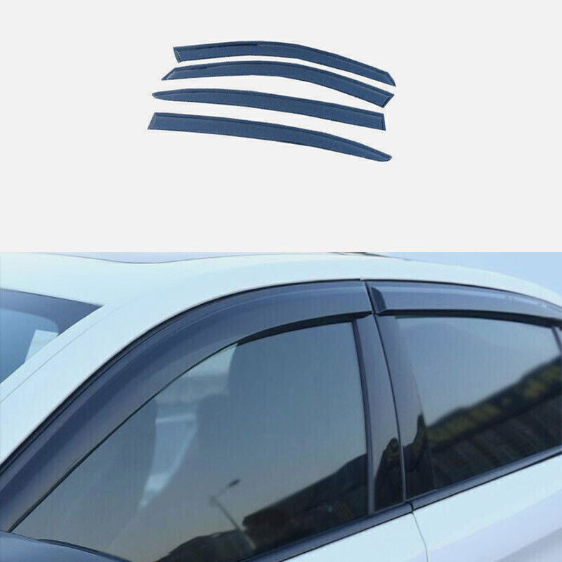 for Bmw 5 Series 2018-23 Black Window Door Visors Sun Rain Guard Vent Protectors