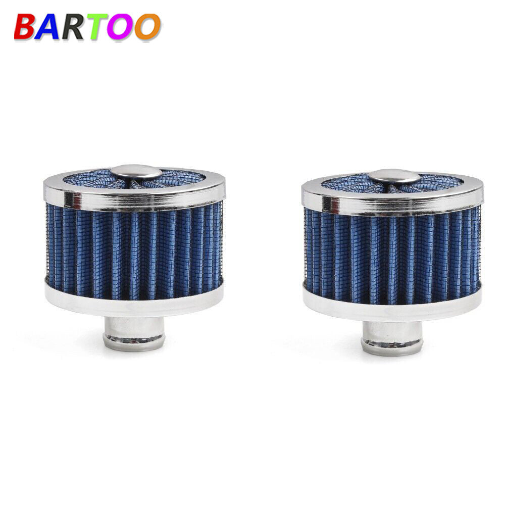 2PCS 1 Push In Vent Filter for Valve Cover Blue 1 Extra Flow Breather Q