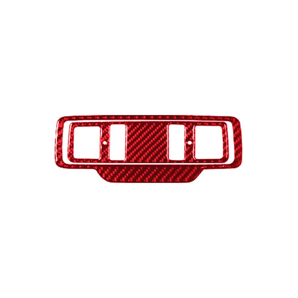 2-Piece Red Interior Carbon Fiber Dome Light Cover Trim  for ford  for Mustang Mach-E