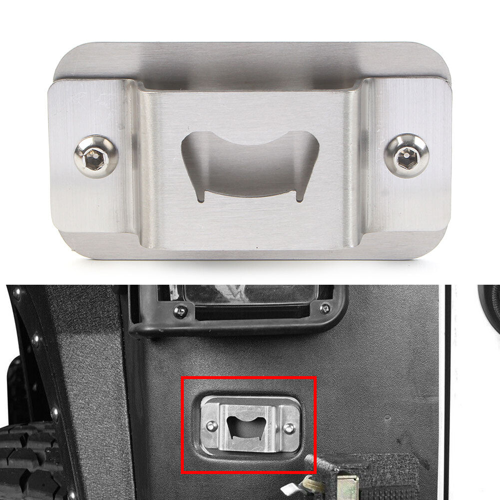 For 2007-2017 for Jeep for Wrangler JK Alloy License Plate Delete Bottle Opener - Bare