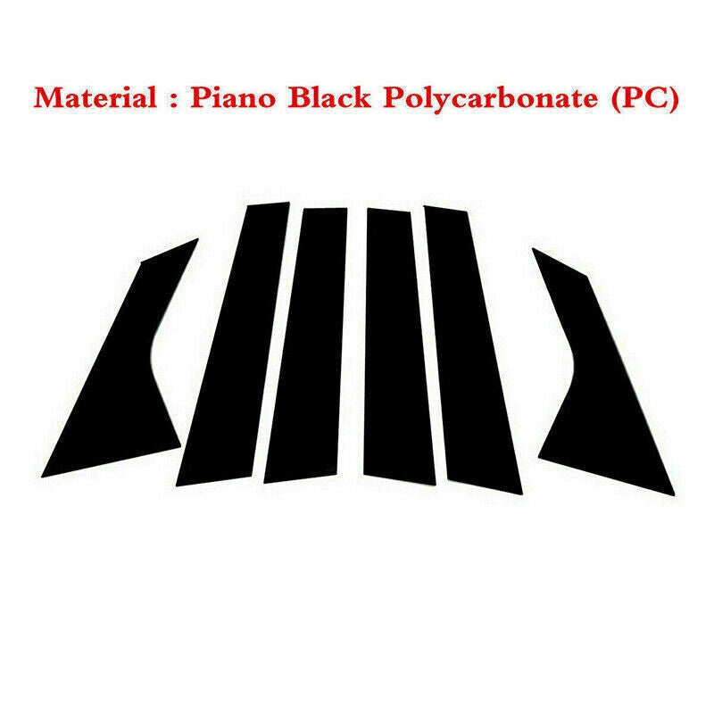 Piano Black Pillar Post Door Window Strip Trim for Hyundai for Elantra Sedan 2021-23