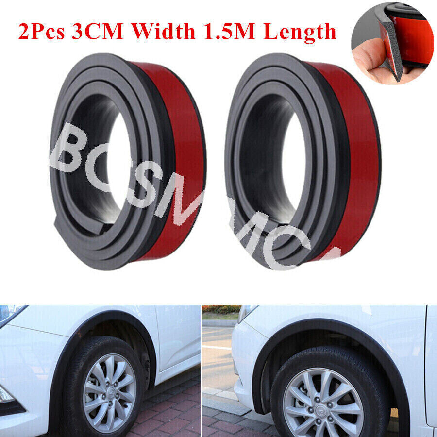 Car Fender Flare Protector Extension Wheel Eyebrow Arch Lip Moulding Trim Rubber