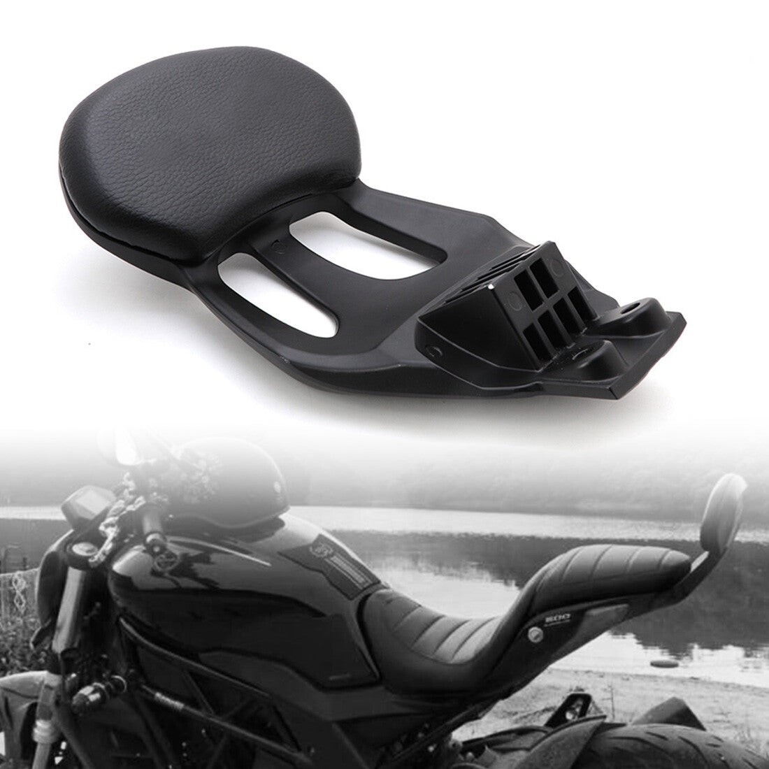 Motorcycle Black Rear Passenger Backrest Safety Sissy Bar For Benelli 502c Q