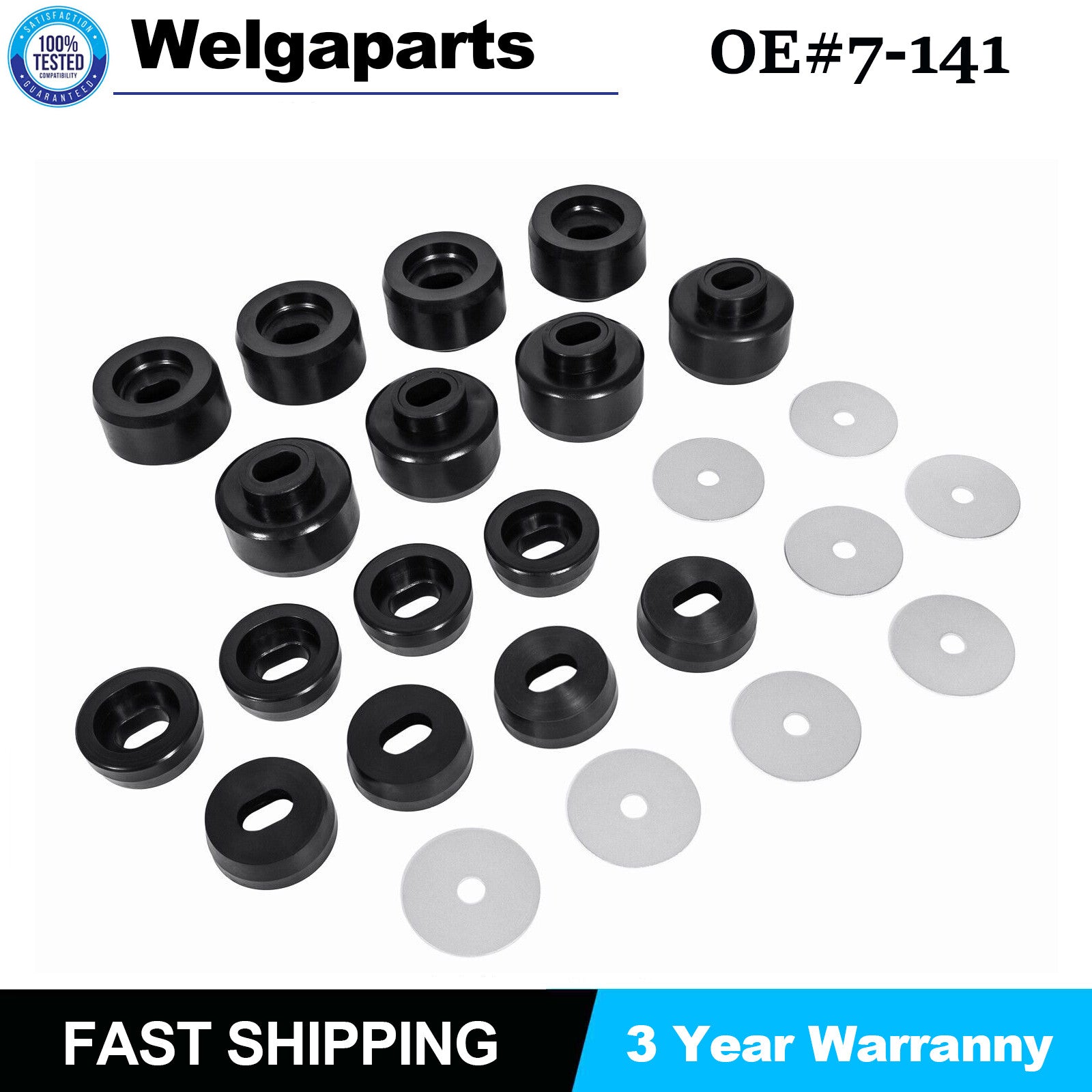 24PCS for Chevy Silverado and for GMC 1500 2500 2WD/4WD 7-141 Body Cab Mount Bushing