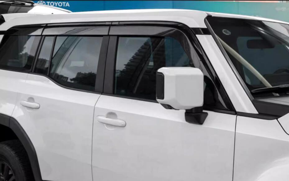 for Land Cruiser Prado 24+ Black Trim Window Visor Snow Rain Guards Deflector B n
