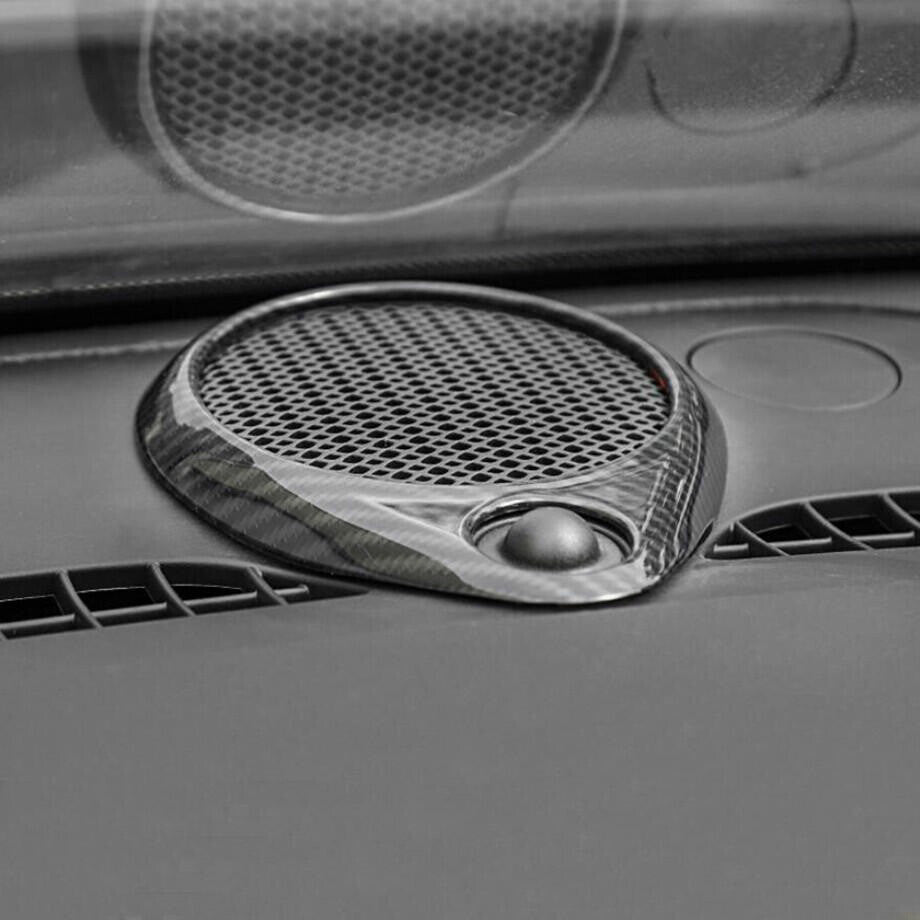 Fit For 2011-2024 for Dodge Durango Carbon Fiber Dash Center Speaker Ring Cover Trim v
