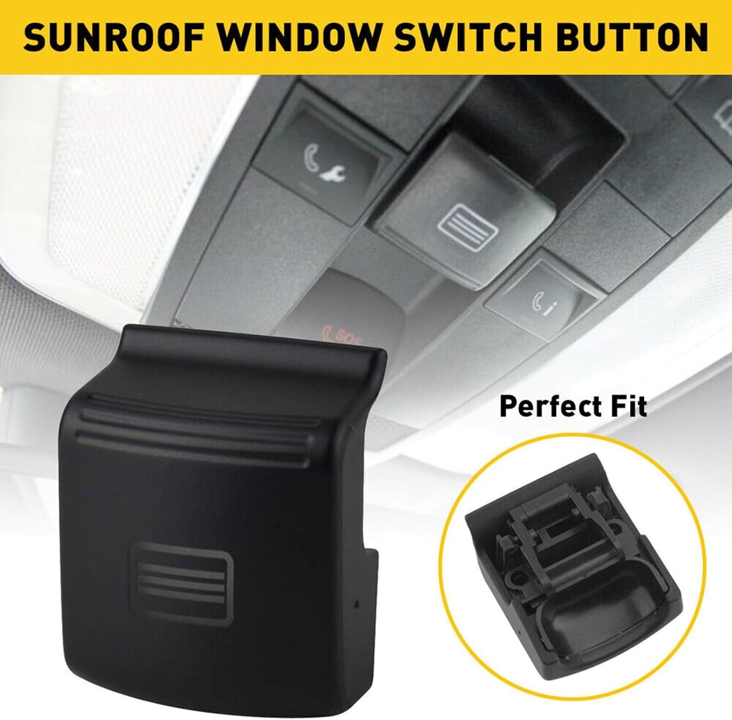 Black sunroof switch button for Mercedes W204 W212 W218 CE CLS class - n