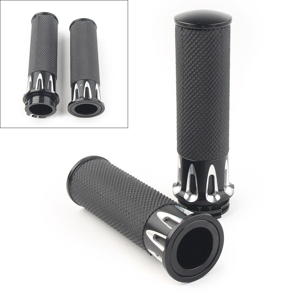 Motor 1'' Handle Bar Hand Grip for Harley Touring Street Glide Softail Dyna TU5 Q