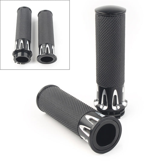Motor 1'' Handle Bar Hand Grip for Harley Touring Street Glide Softail Dyna TU5 Q
