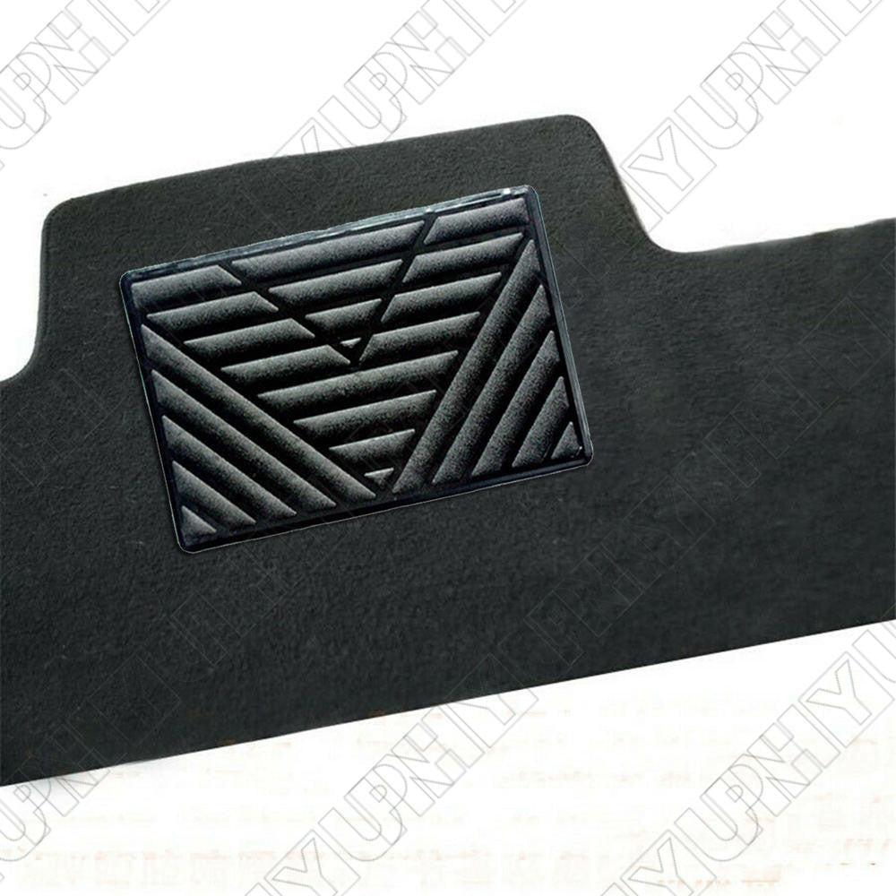 Universal Car Floor Carpet Mat Patch Foot Rest Heel Scuff Plate Pedal Pad Black Q