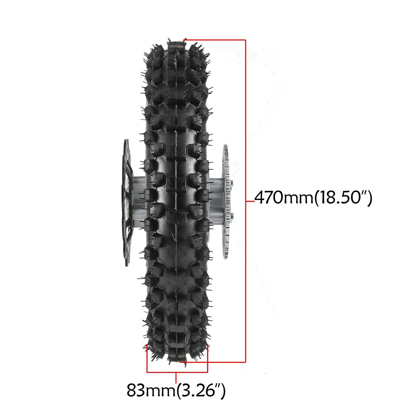 12-inch rear wheel, 80/100-12 tire, rim assembly + swingarm, dirt pit bike, CRF50 XR70