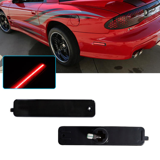 Suitable for 93-02 for Pontiac Firebird Trans AM smoked LED bumper with red LED side marker lights- v