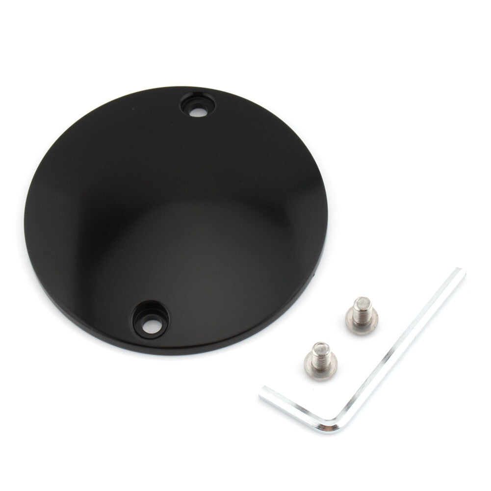 2 Hole Black Domed Points Cover Softail Bigtwin for Harley Timing Ignition Timer