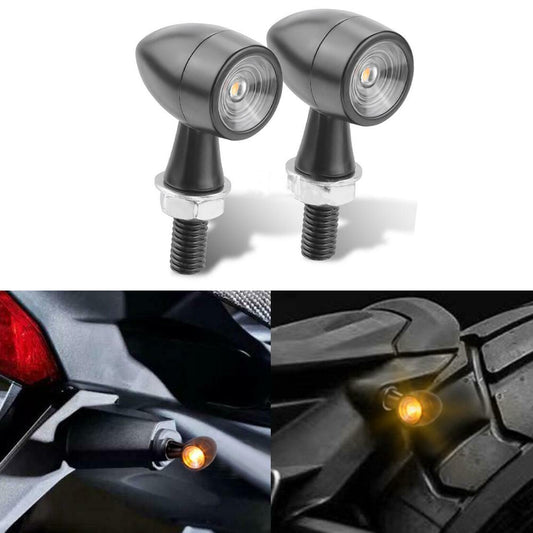 2x Motorcycle Turn Signal Light Indicator Lamp Fit for Bobber Cafe Racer v