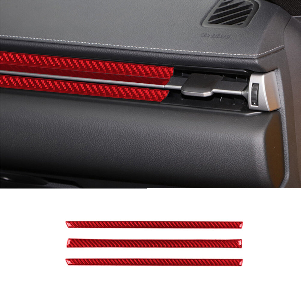 Carbon Fiber Interior Glove Box Panel Cover Trim Sticker For 2012-2015 for Fiat 500 v