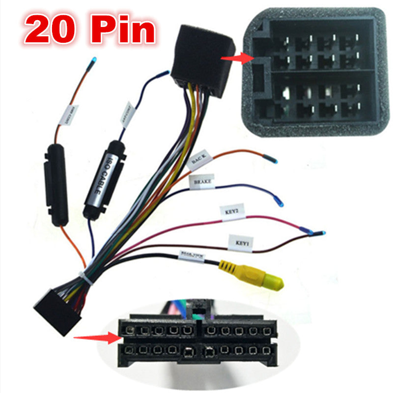 Accessory 20 Pin Car Stereo Radio ISO Wiring Harness Connector Adaptor Cable