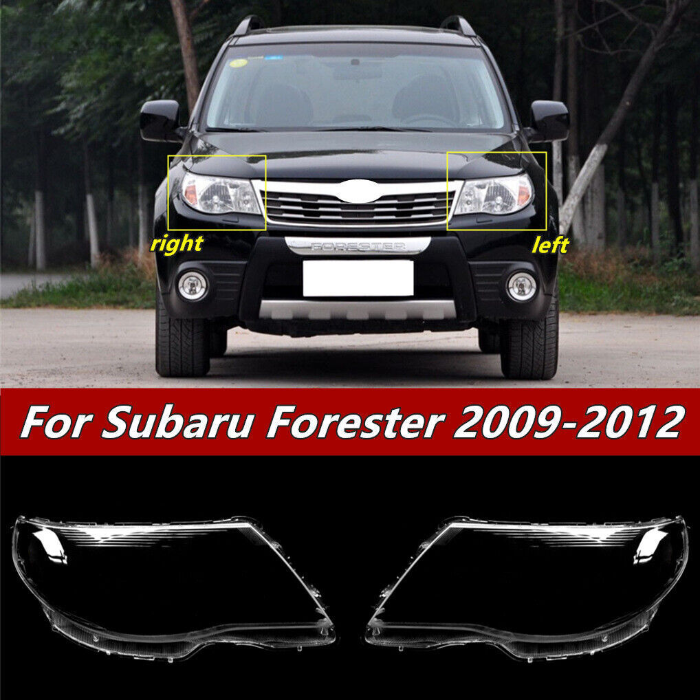 for Subaru Forester 2009 2010 2011 2012 Pair Headlight Lens Cover Replacement Q