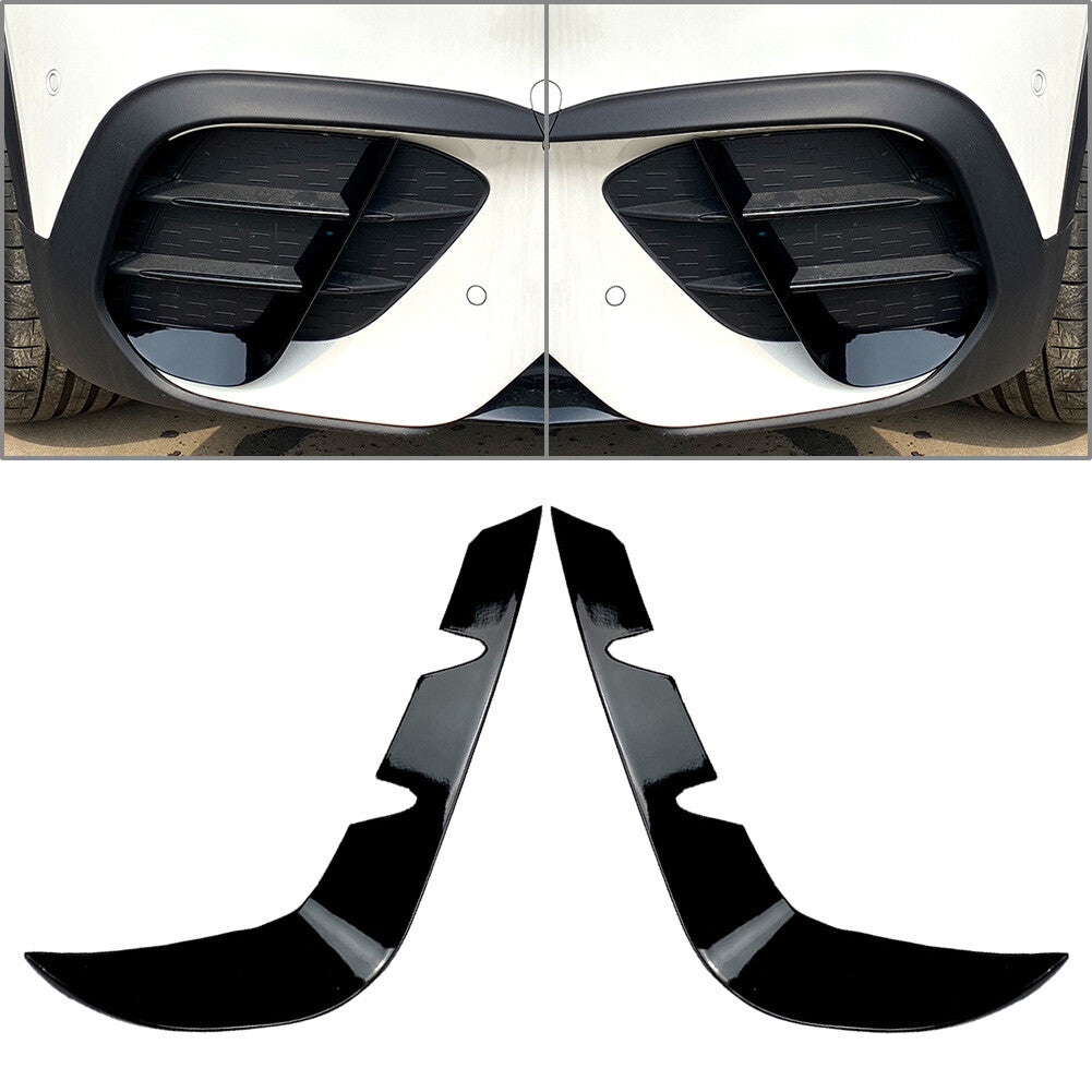 Front Bumper Canards Lip Splitter Fins for Mercedes Benz GLB-Class X247 2020-22