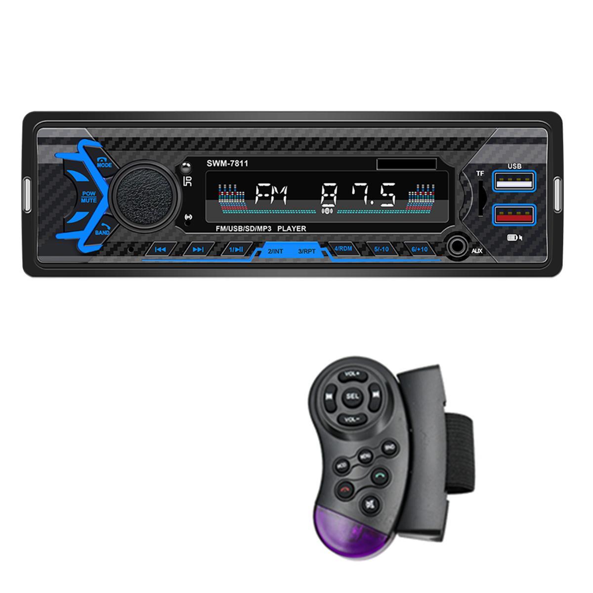 Single DIN Car MP3 Bluetooth Stereo Radio Player AUX-IN FM USB TF Main Unit n