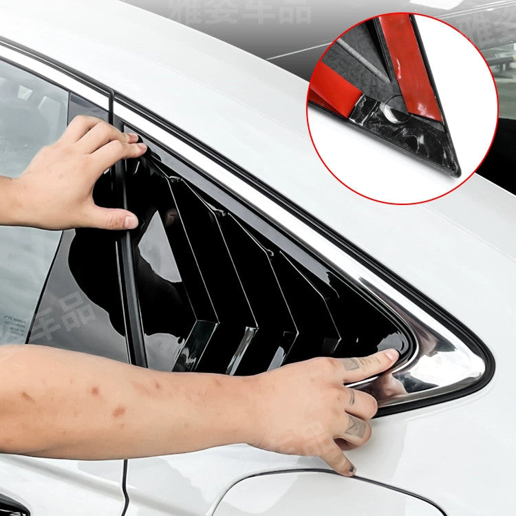 Bright Black Vent Window Scoop Louver Trim 2pcs Fit for Honda Accord 2023 v