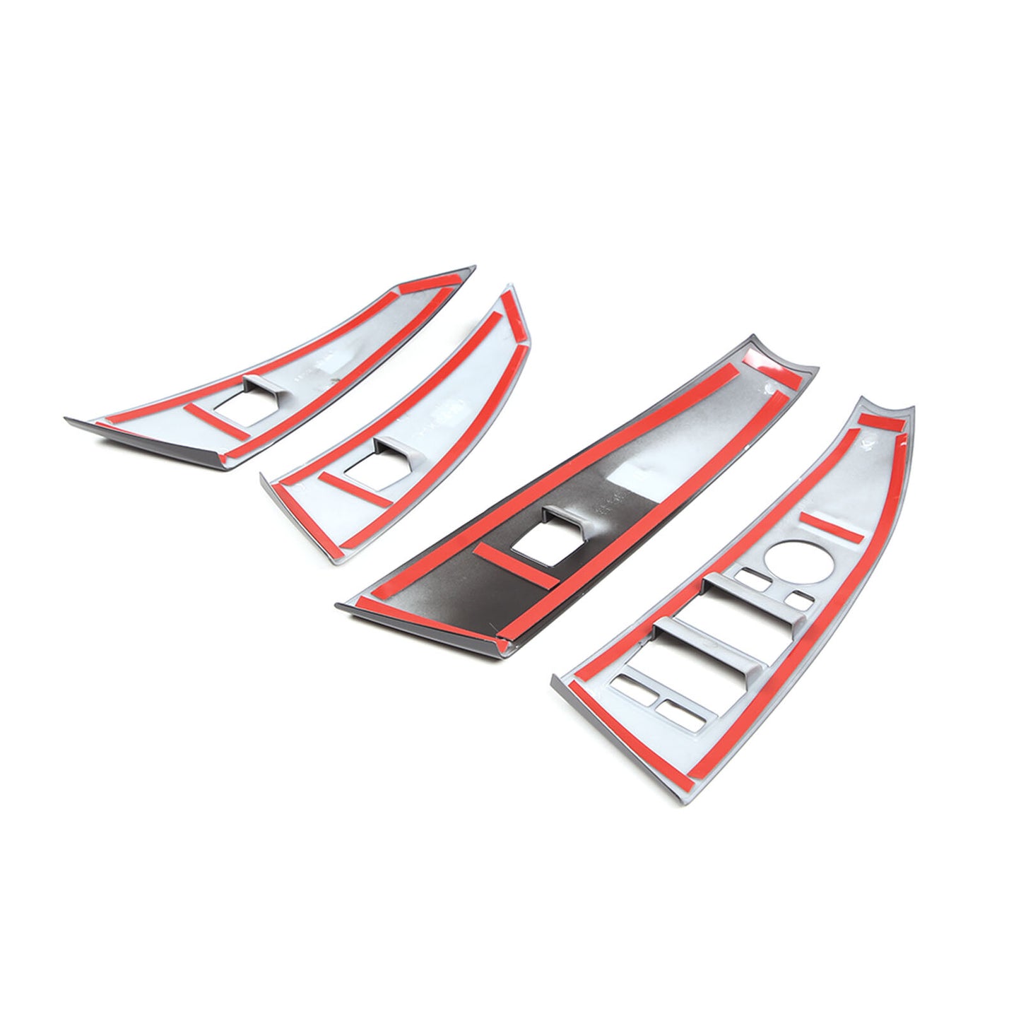 2-Pack Red Carbon Fiber Door and Window Exterior Trim for Corvette C7 2014-2019- v